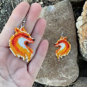Red - Anam GS Fabart Handmade Earrings